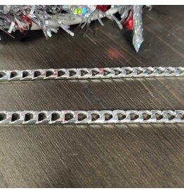 STERLING SILVER SQUARE CURB CHAIN - 22"