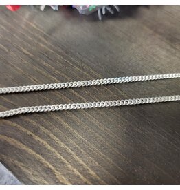 STERLING SILVER CURB CHAIN - 18"