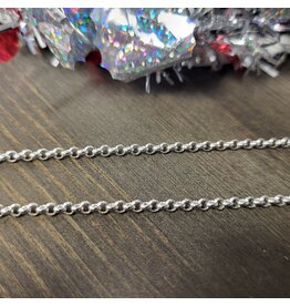 STERLING SILVER ROLO CHAIN 24"