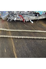 STERLING SILVER GLITTER ROPE 24"