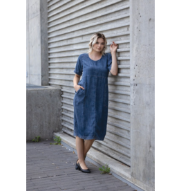 DENIM DRESS W/ POCKETS