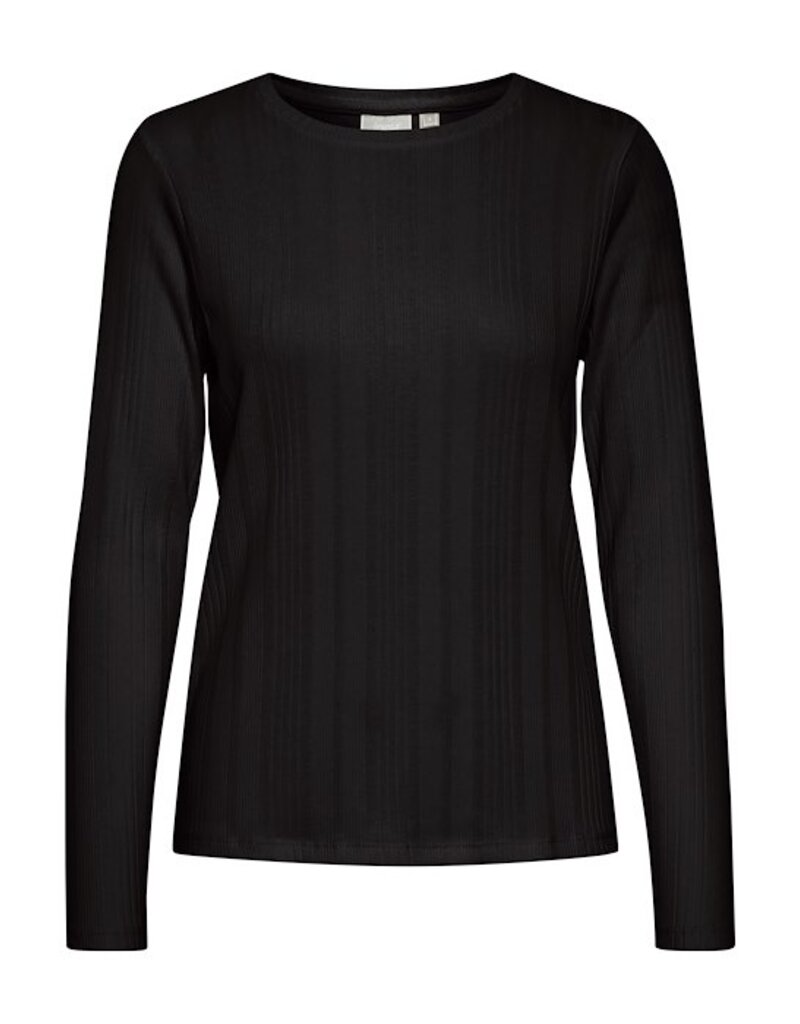 AMANZA L/S CREW NECK TOP - COTTON BLEND