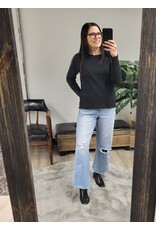 AMANZA L/S CREW NECK TOP - COTTON BLEND