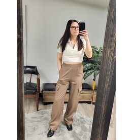 ALLIE MOCHA WIDE LEG PANT