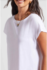 TRIBAL CAP SLV CREW NECK TOP