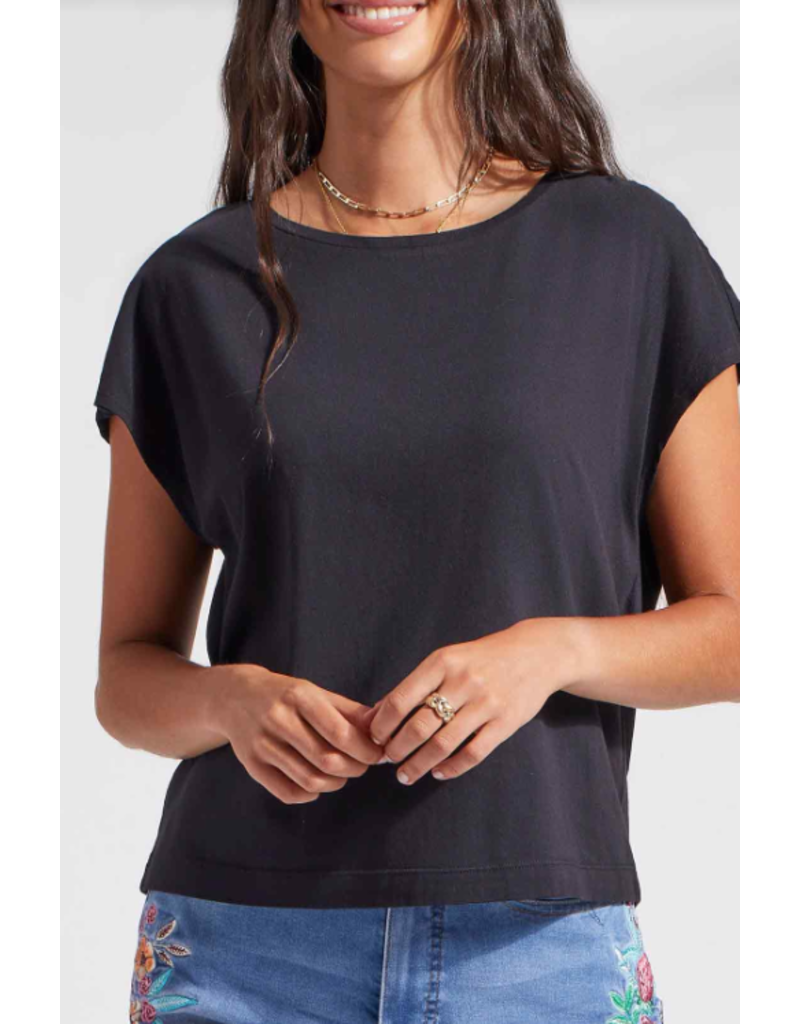 TRIBAL CAP SLV CREW NECK TOP