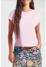 TRIBAL CAP SLV CREW NECK TOP