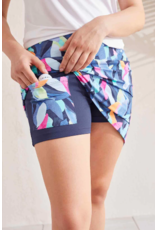 TRIBAL PULL ON SKORT W/ POCKETS EMERALD