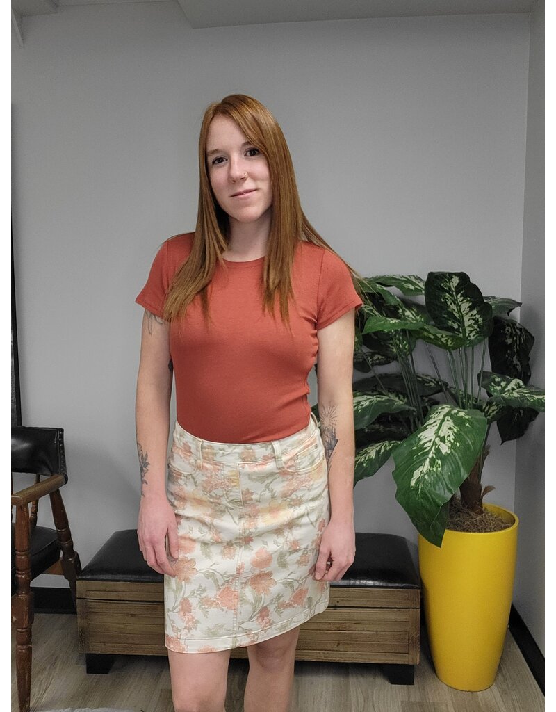 TRIBAL AUDREY PULL ON PRINTED SKORT