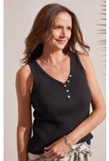 TRIBAL HENLEY TANK TOP w/BUTTON DETAIL
