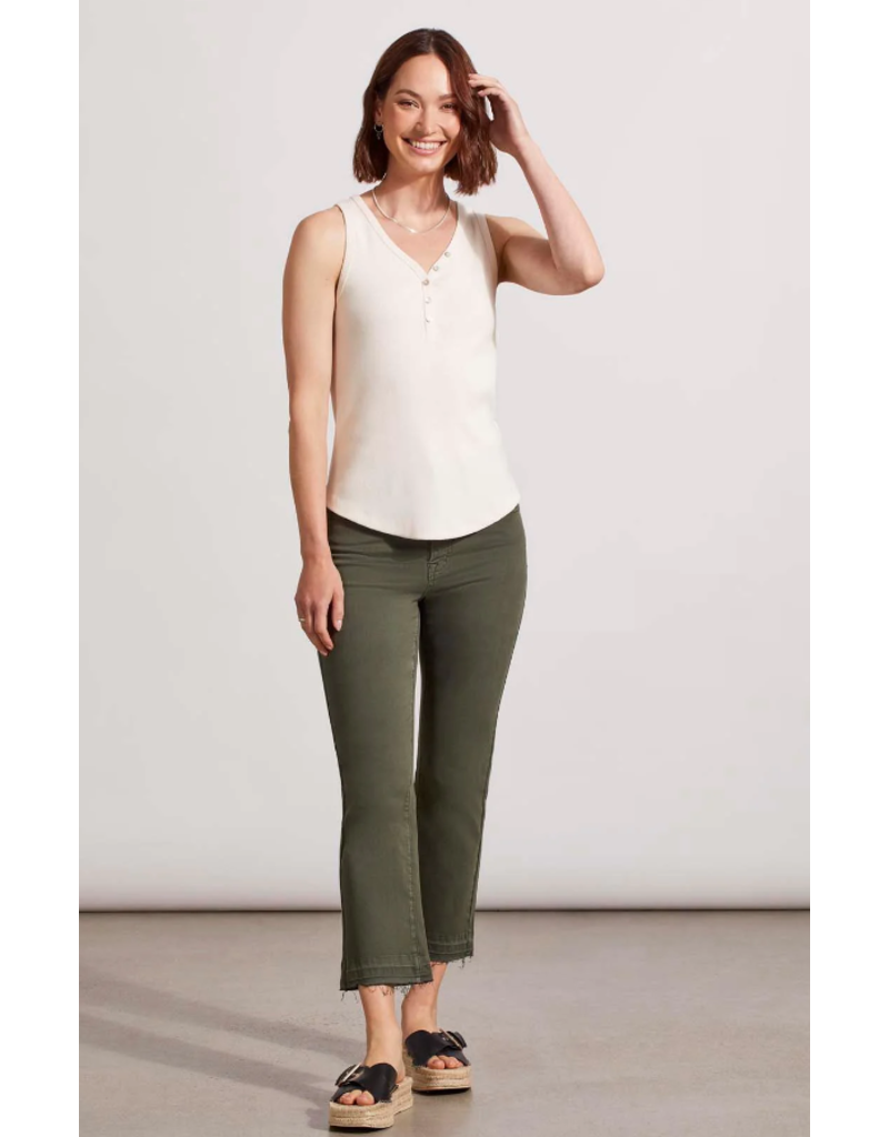 TRIBAL HENLEY TANK TOP w/BUTTON DETAIL