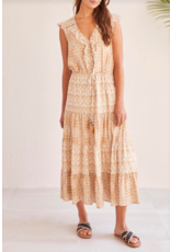 TRIBAL LONG LINED CINCHE WAIST DRESS