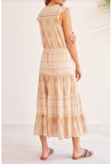 TRIBAL LONG LINED CINCHE WAIST DRESS