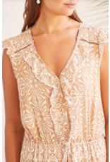 TRIBAL LONG LINED CINCHE WAIST DRESS