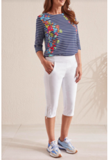 TRIBAL FLATTEN IT PULL ON CAPRI w/ZIPPER DETAIL
