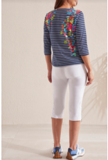TRIBAL FLATTEN IT PULL ON CAPRI w/ZIPPER DETAIL