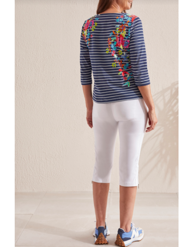 TRIBAL FLATTEN IT PULL ON CAPRI w/ZIPPER DETAIL