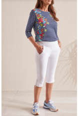 TRIBAL FLATTEN IT PULL ON CAPRI w/ZIPPER DETAIL