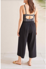 TRIBAL BLACK COTTON COVER UP CAPRI