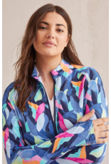 TRIBAL ZIP UP MOCK NECK  JACKET