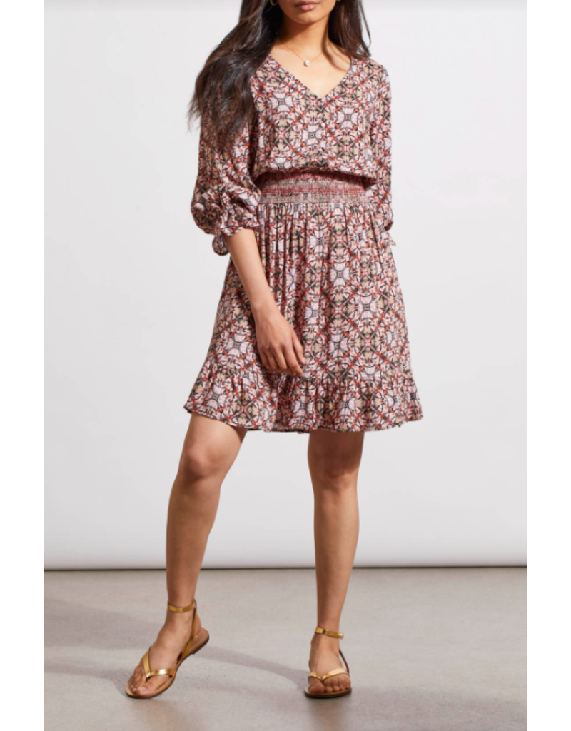 TRIBAL EMBROIDERED SMOCKED DRESS