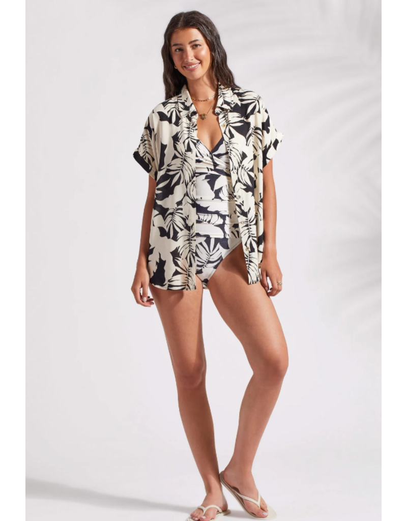 TRIBAL WRAP FRONT ONE PIECE SWIM SUIT