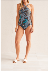 TRIBAL TWIST HALTER SWIM SUIT