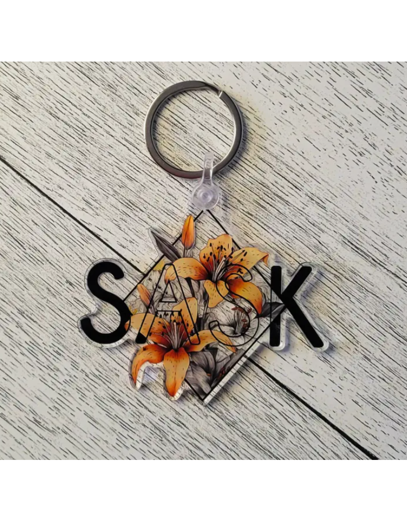 SASK DIAMOND KEYCHAIN