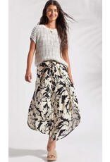PRINTED PULL-ON BELTED PANTS