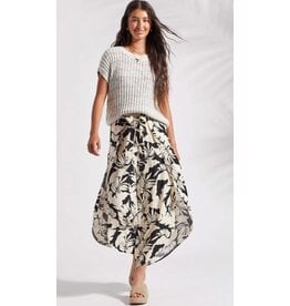 PRINTED PULL-ON BELTED PANTS