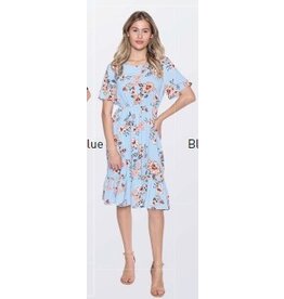 HIGH NECK  FLORAL DRESS