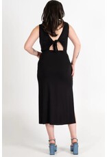 BAMBOO BLACK TIE FRONT/BACK DRESS