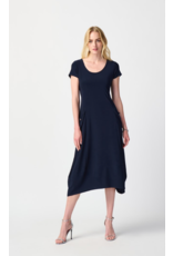 JOSEPH RIBKOFF NAVY SILKY COCOON DRESS