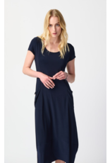 JOSEPH RIBKOFF NAVY SILKY COCOON DRESS