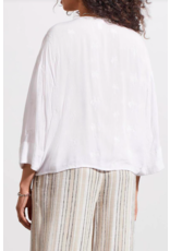 TRIBAL BUTTON FRONT KIMONO BLOUSE