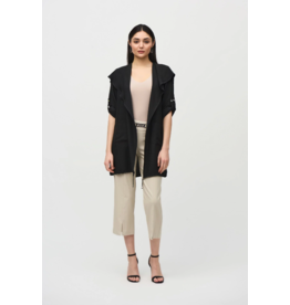 JOSEPH RIBKOFF BLACK BOXY OPEN JACKET