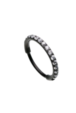 NOSE RING - HOOP  8MM W/ GEMS