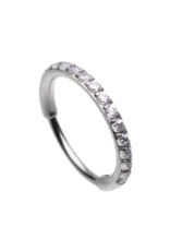 NOSE RING - HOOP  8MM W/ GEMS