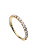 NOSE RING - HOOP  8MM W/ GEMS