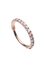 NOSE RING - HOOP  8MM W/ GEMS