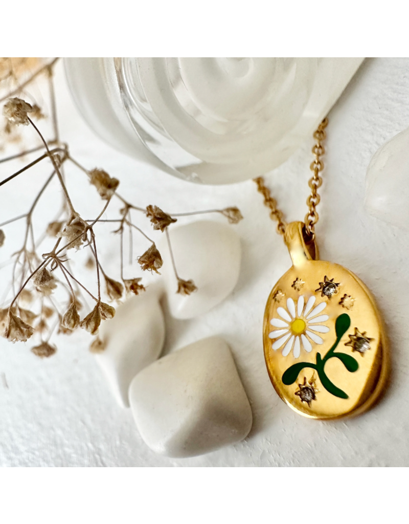 BELLIS - DAISY CHARM NECKLACE - GOLD