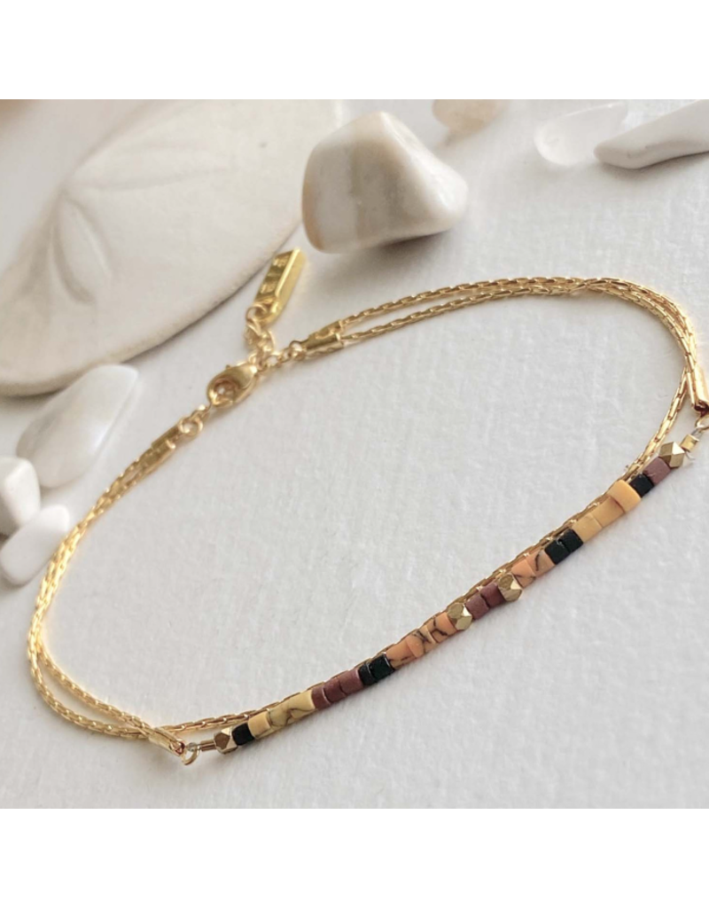 THOMSON - HAND BEADED LAYERED ANKLET