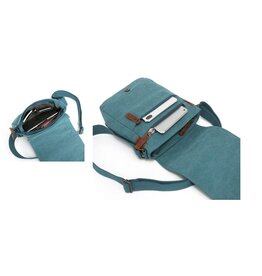 CANVAS SMALL SHOULDER BAG (7 POCKETS)