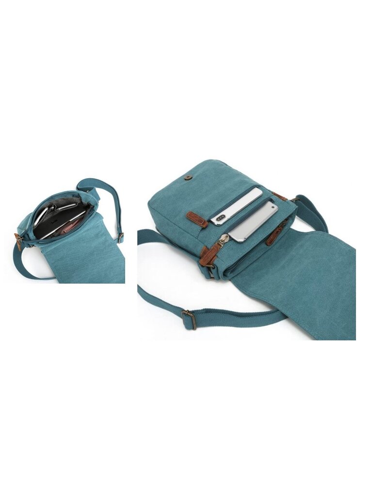CANVAS SMALL SHOULDER BAG (7 POCKETS)