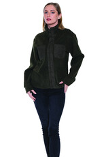 OLIVE CORDUROY DETAIL JACKET