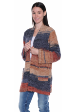RUST MIX OPEN FRONT CARDIGAN