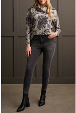 TRIBAL L/S COWL NECK TOP
