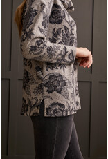 TRIBAL L/S COWL NECK TOP