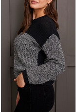TRIBAL L/S CREW NK COLOR BLOCK SWEATER
