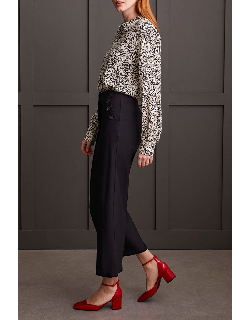 TRIBAL PULL ON PALAZZO W/ BUTTON DETAIL